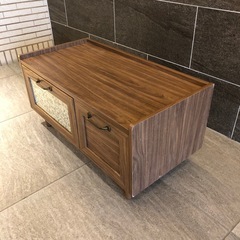 テレビボード ローボード テレビ台 ノクタ80 ブラウン 引き出し付き　ニトリの画像