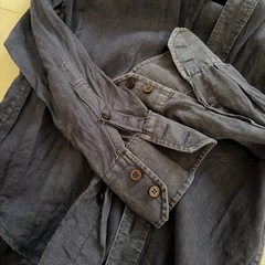 global work 麻 メンズ シャツの画像