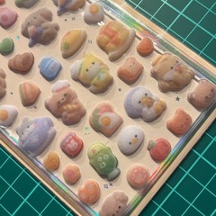 3D 立体　ぷっくり　もこふわ　シール　フロッキーの画像