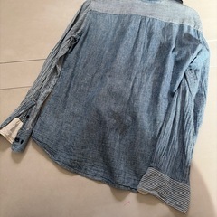 Baffy デニムストライプシャツ Mサイズの画像