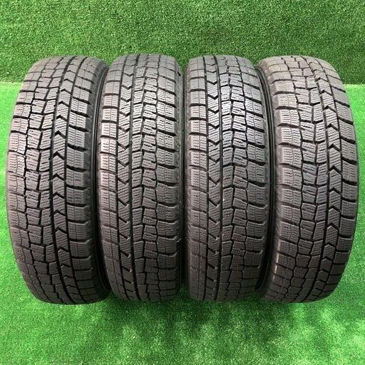 155/65R13 73Q 4本 21年製　ダンロップ　ウィンターマックス　WM02 溝7.5〜8.0 ムーヴ　ワゴンR ラパン等　251203H898