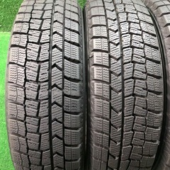 155/65R13 73Q 4本 21年製　ダンロップ　ウィンターマックス　WM02 溝7.5〜8.0 ムーヴ　ワゴンR ラパン等　251203H898の画像