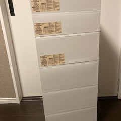 無印良品 再生ポリプロピレン入り 小物収納ケース 深型4浅型2の画像