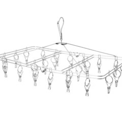 ニトリ オールステンレス角ハンガー(24ピンチ)の画像