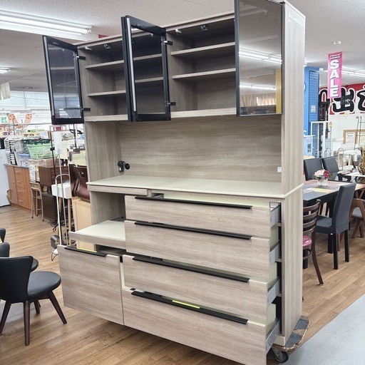 【?買取市場 柴田店】 I331 ? ジモティー限定価格！ 最高級！ AYANO キッチンボード 食器棚 アリシア ⭐ クリーニング済