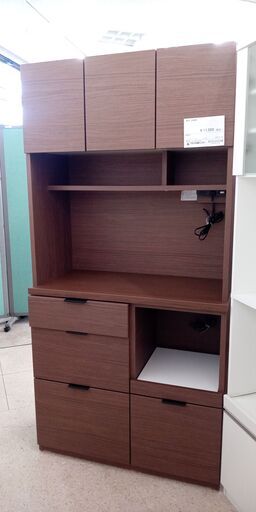 ★リユースのサカイ高崎店★TJ14221 ㈱ニトリ 食器棚 こげ茶 H180.5×D41.5×W88.5 クリーニング済み