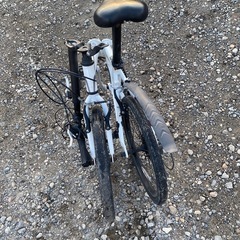 アサヒ アルブレイズ 折りたたみ自転車 ミニベロ 20インチ ホワイト 軽量アルミフレーム ８段ギアの画像