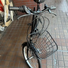 20インチ　外装6段変速　カゴ付き折り畳み自転車　ブラックの画像