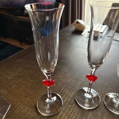 シャンパン、ワイングラス5点セットの画像