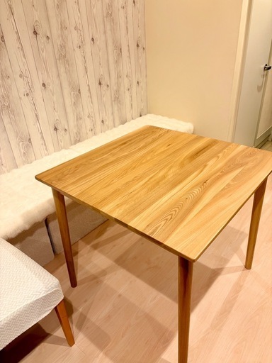 【美品】RASIK 天然木ダイニングテーブル Duuce 80×80cm｜定価18,980円