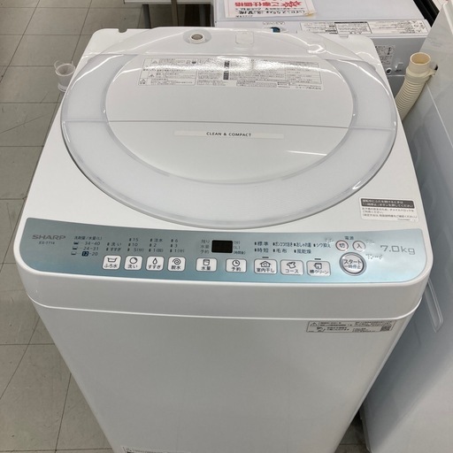 ⭐︎6ヶ月保証⭐︎シャープ　7kg洗濯機　2021年製　ES-T714