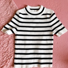 GYDA♡ボトルネックリブニットトップスの画像