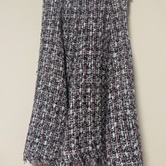 31Sonsdemode ツイード　フレア　スカート　ピンク　ブラック　ホワイトの画像