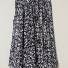 31Sonsdemode ツイード　フレア　スカート　ピンク　ブラック　ホワイトの画像