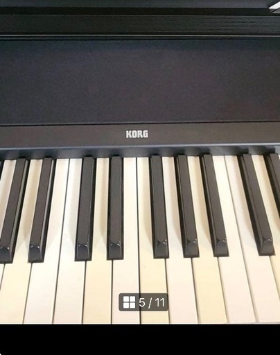 【美品】KORG 電子ピアノ B1 BK 88鍵 ブラック 椅子あり