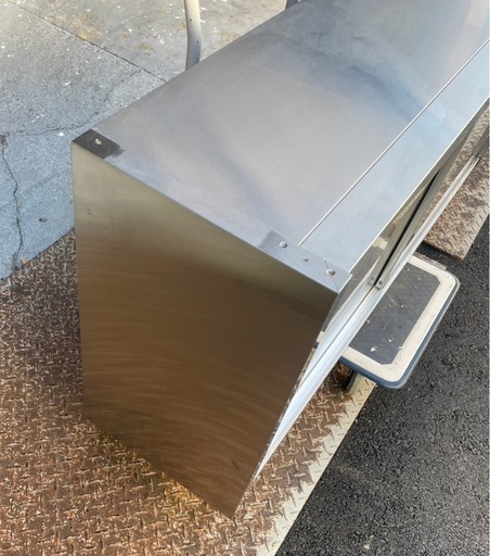 業務用 吊り棚 スライド壁付けキャビネット 天吊キャビネット 幅1500×奥345×高さ600(mm) 引戸付き吊り戸 吊り戸棚 大阪