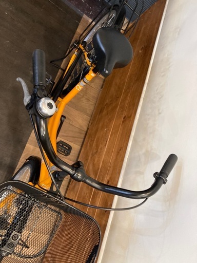 【前後タイヤ・チューブ新品！】26インチ自転車　シングルギア　オレンジ 前後タイヤ・チューブ新品！】26インチ自転車 シングルギア オレンジ