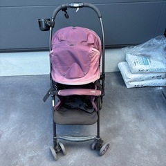   コンビ combi紫色ドット柄 折りたたみ ベビーカー バギーの画像