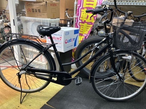 【3月限定10km圏内土曜日のみ送料無料】リユース品　軽快車　26インチ　オートライト3段変速