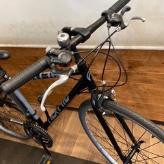 【ネクスタイル後輪チューブ新品！】3×7速　700×28cクロスバイク　ブラックの画像