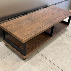 山善　テレビ台 ローボード 組立品 幅100 42型TV対応 アンティーク調　の画像