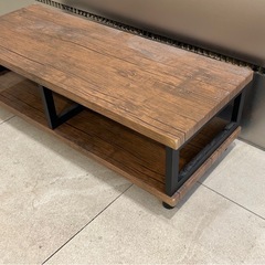 山善　テレビ台 ローボード 組立品 幅100 42型TV対応 アンティーク調　の画像