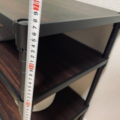 ルミナス　棚　キッチン　おもちゃ　ラック　シェルフ　テレビ台　収納　ブラックの画像