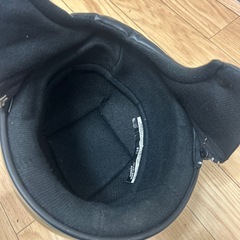 🉐ヘルメット　半キャップ　ブラック　黒色　バイク　の画像