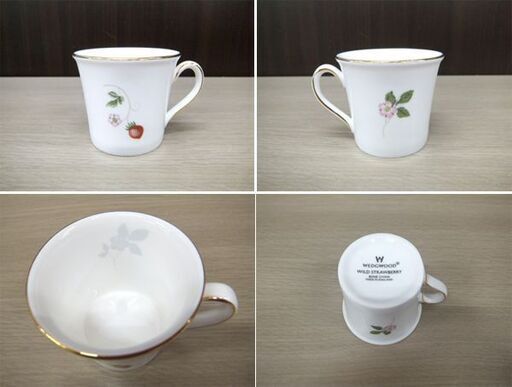 WEDGWOOD ウェッジウッド ワイルドストロベリー パステル デミタスカップ＆ソーサー 金縁 1客 苫小牧西店