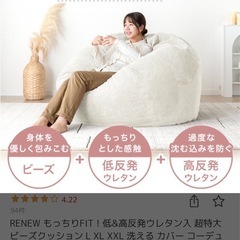 ビーズ＋ウレタンクッション　の画像