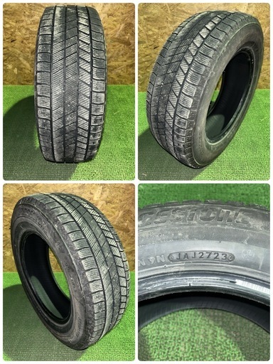 BS ブリヂストン VRX3 195/65R15 23年製 4本 スタッドレス センター8mm サイド7.2mm 中古