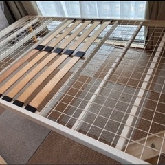 条件あり　無印良品 スチールベッドフレーム　セミダブル　旧型の画像