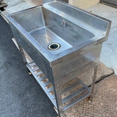 業務用 1槽シンク 幅900×奥450×高さ815+BG90(mm) 一層シンク 一層 1層 一槽 店舗 厨房機器 流し台 キッチン 厨房 店舗 業務用シンク 大阪の画像