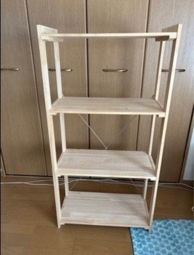 木製シェルフ (白大福) 石川台の家具の中古あげます・譲ります
