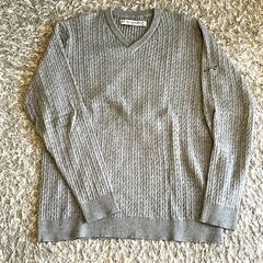 【CALL&RESPONSE】mn2415-スムースニット Vネック グレーの画像