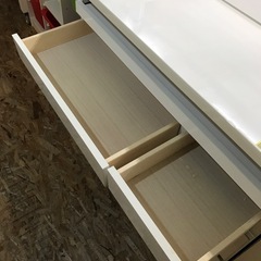 ジャングルジャングル貝塚店　レンジ台　白　ホワイト　引き出し　2ドア　高さ調節　中古　貝塚市　二色浜の画像