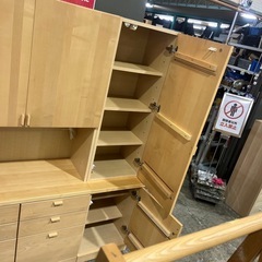 チェリー材　レンジボード　キャビネットの画像