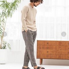 【CALL&RESPONSE】mn2415-スムースニット Vネック ベージュの画像