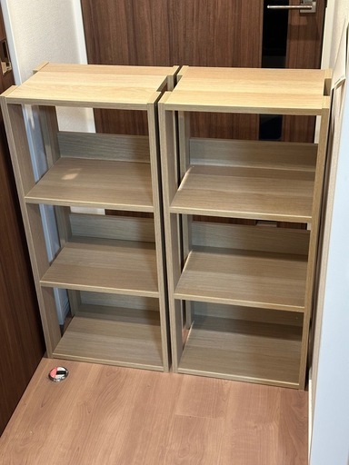 お譲りします】木製棚×2 (S) 西大島の収納家具の中古あげます・譲り