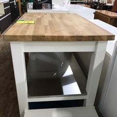 ジャングルジャングル貝塚店　キッチンラック　木　木目　キャスター　2段　中古　貝塚市　二色浜の画像