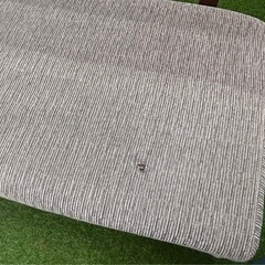 木製フレーム　ファブリックソファ　シングルアームソファ　ベンチの画像