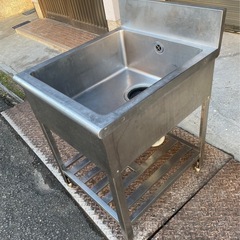 業務用 1槽シンク 幅600×奥700×高さ800+BG150(mm) 一層シンク 一層 1層 一槽 店舗 厨房機器 流し台 キッチン 厨房 業務用シンク 大阪の画像