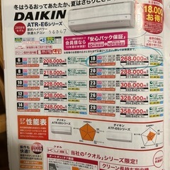 ダイキン エアコン 18畳向け　ATR56VPE6-W  2019年製の画像