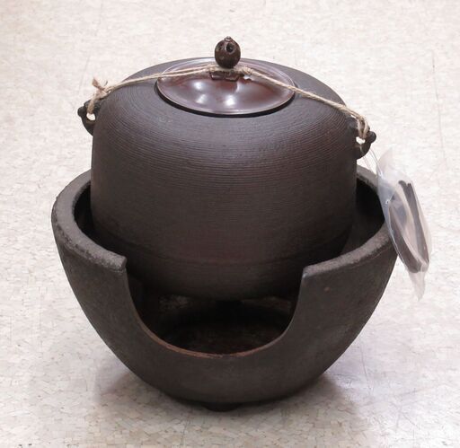風炉 茶釜セット 無銘 作者不明 / 茶道具 G-2644 (リユース・マート