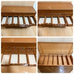 【決まりました】アンティーク　木製 小引き出し収納 多段チェストの画像