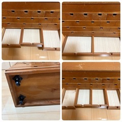 【決まりました】アンティーク　木製 小引き出し収納 多段チェストの画像