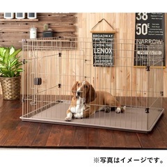 ペットゲージ＆トイレトレーのsetの画像
