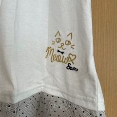 【新品未使用タグ付き】タンクトップ　猫金刺繍の画像