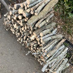 くぬぎ　細い　薪　未乾燥　約145kg　約377本の画像