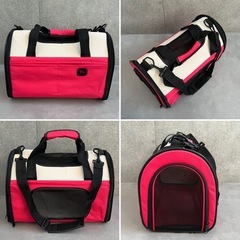 アイリスオーヤマ  折りたためるペットキャリー【Sサイズ】キャリーバッグ ピンク ショルダー 小型犬 猫 メッシュキャリーケースの画像